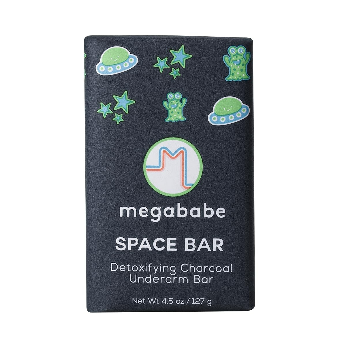 Space Bar Detoxifying Charcoal Soap – 4.5 oz Tea Tree Scent for Odor Control
