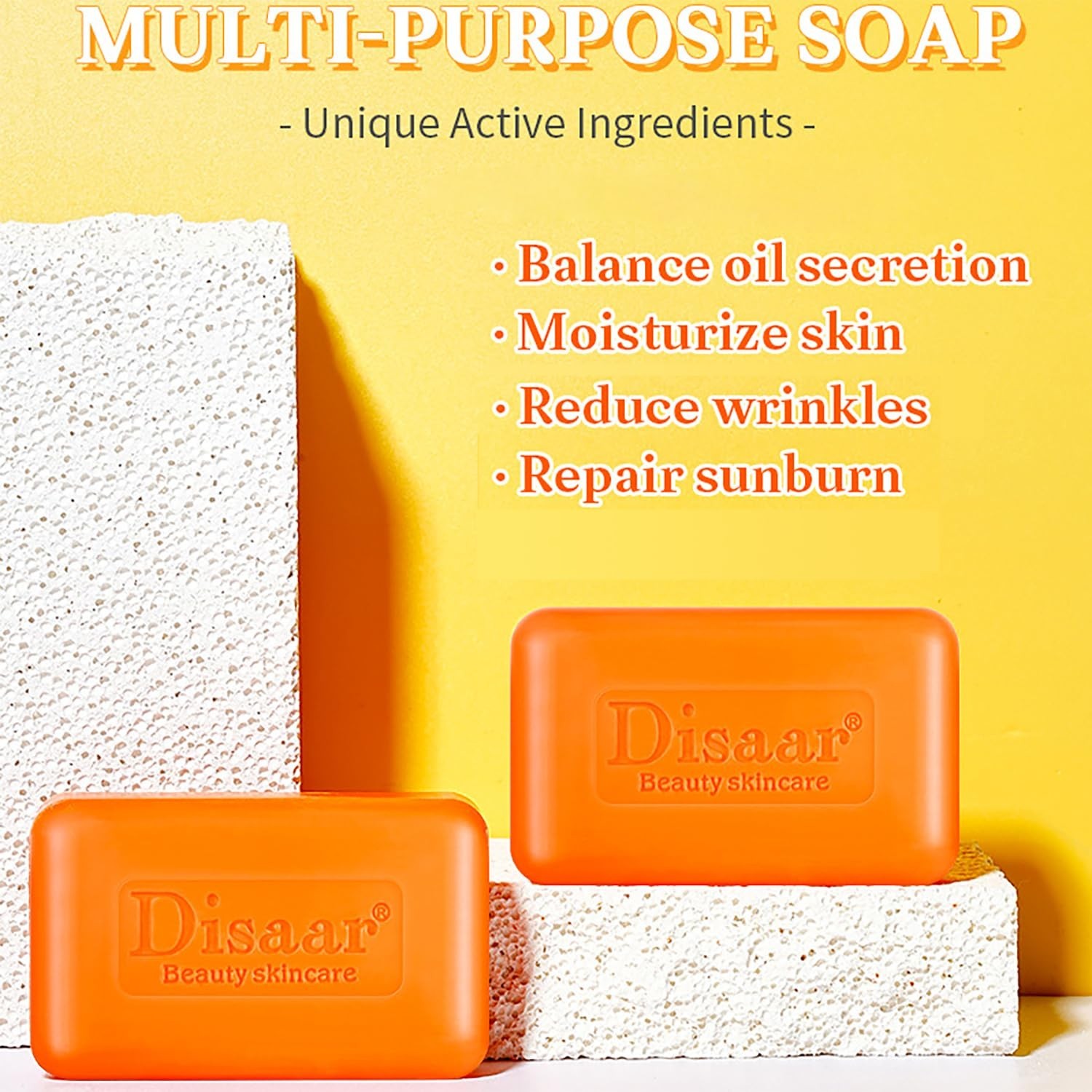 DISAAR Beauty Rose Oil Vitamin C Cherry Extract Soap Reduse Wrinkles 100g