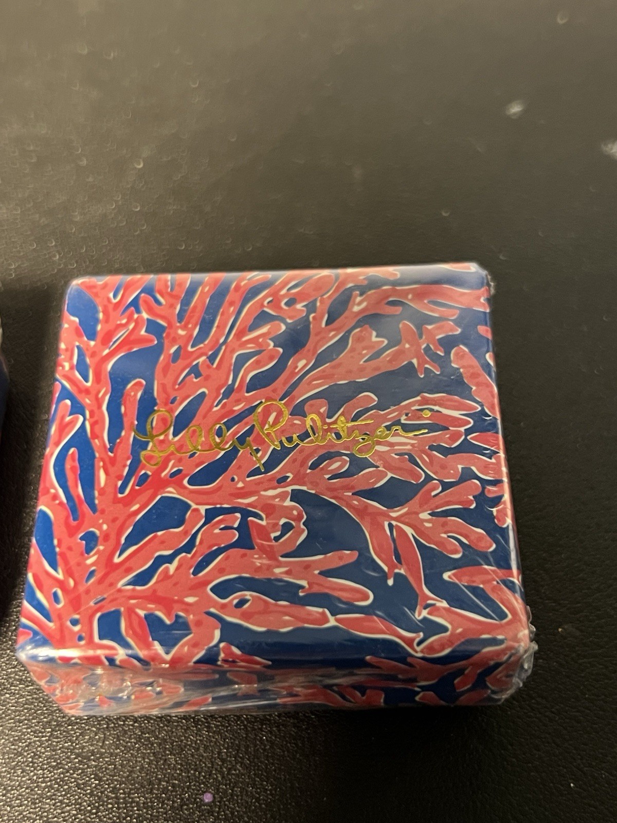NEW Lilly Pulitzer 2000s 2pc Coral Blue Scented Bath Soap Bars, 2.5×1” FREE SHIP