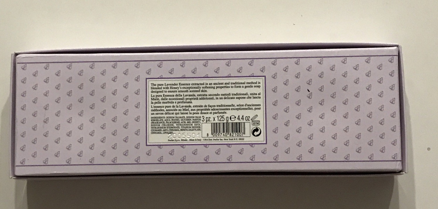 Perlier Lavender Honey Softening Soap – 3 X 4.4 Oz Sealed Bars Gift Set NIB