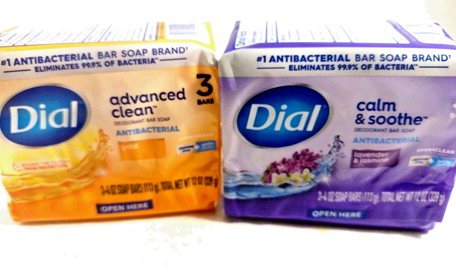 Dial Gold Antibacterial Deodorant & Calm & Smoothe Lavender/Jasmine 3 Bar Pks