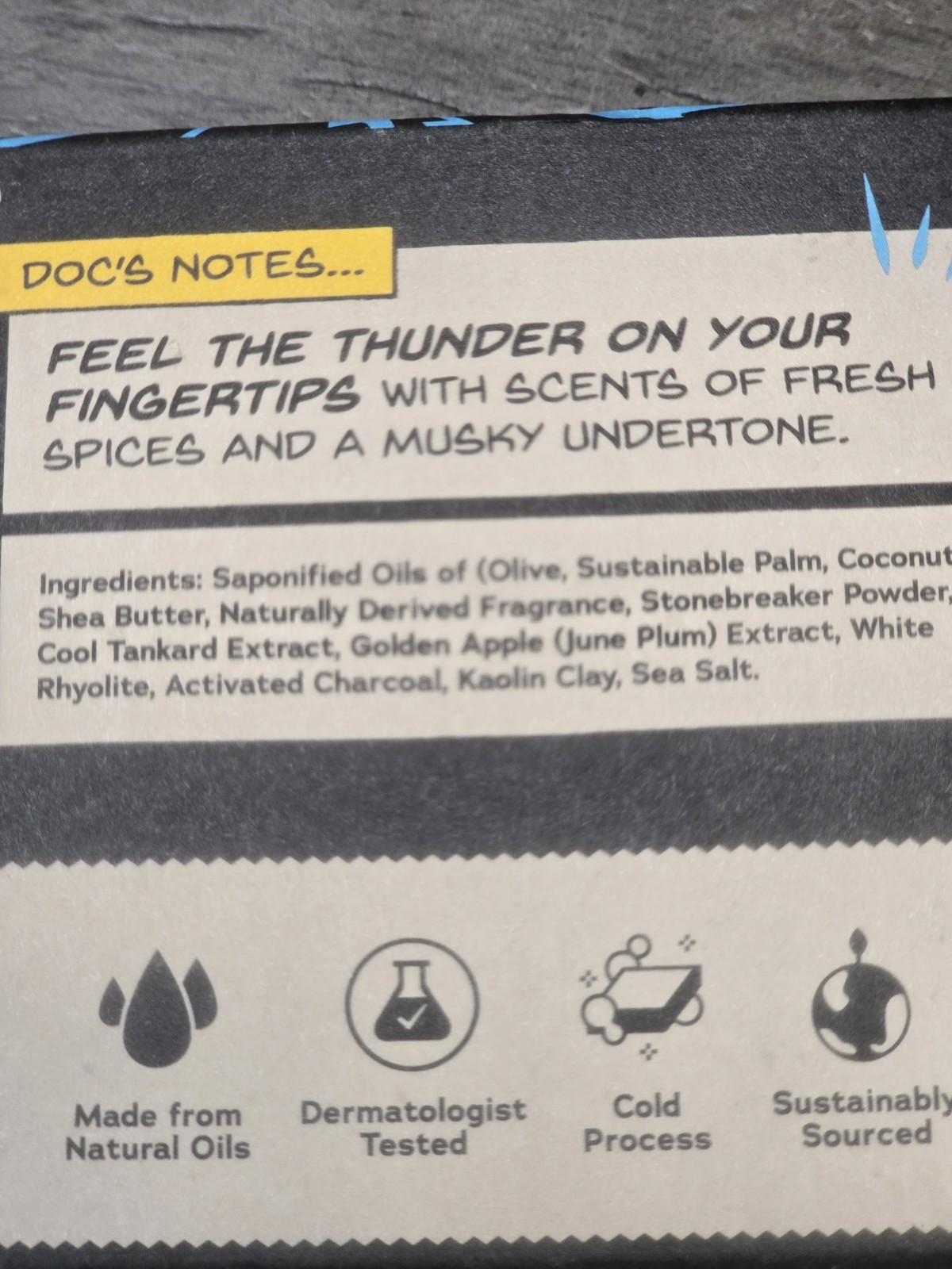 Dr. Squatch Divine Storm Thor Limited Edition Natural Soap Medium Grit 5oz