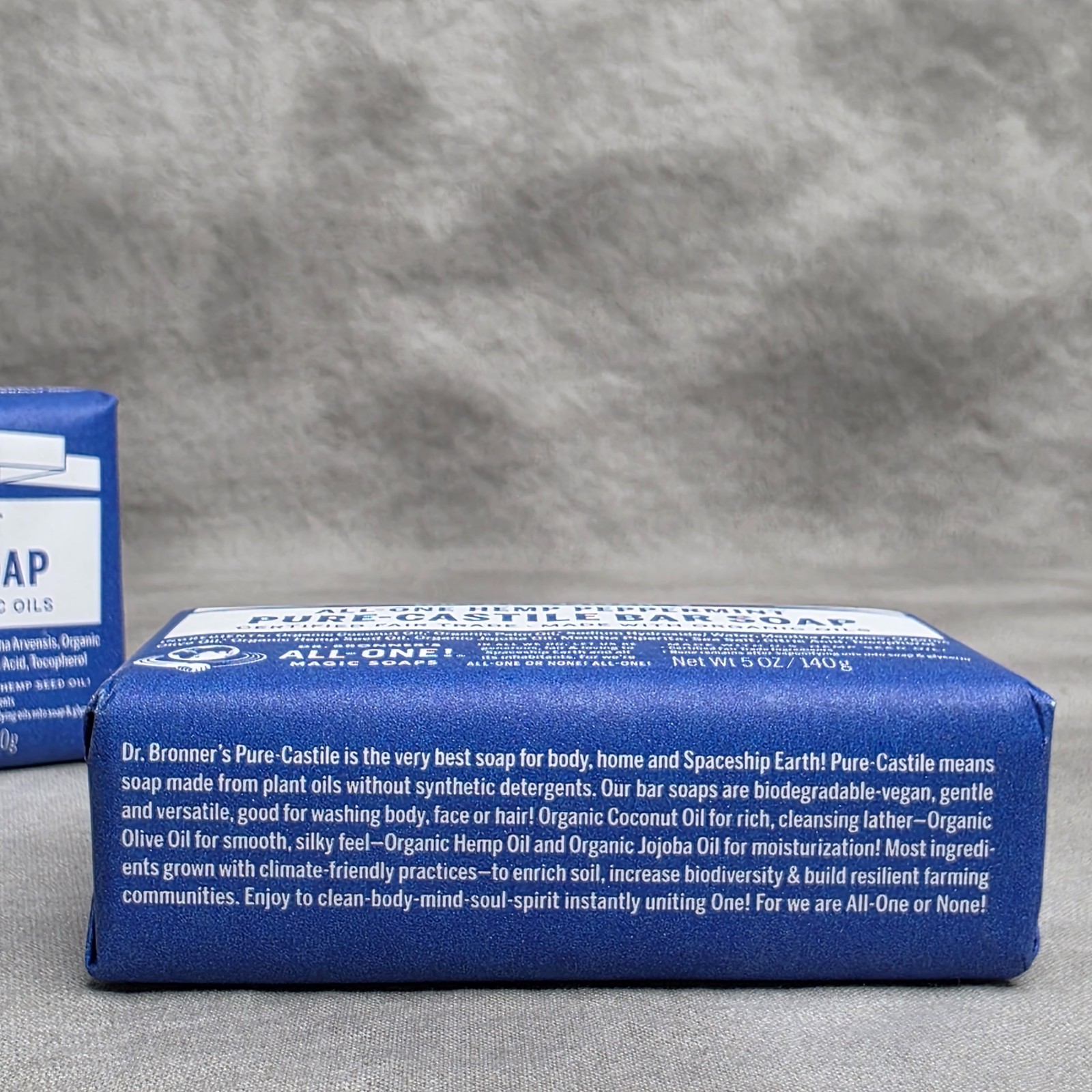 4 PACK-DR BRONNER’S Pure Castile Bar Soap Hemp Peppermint & Organic Oils 5oz