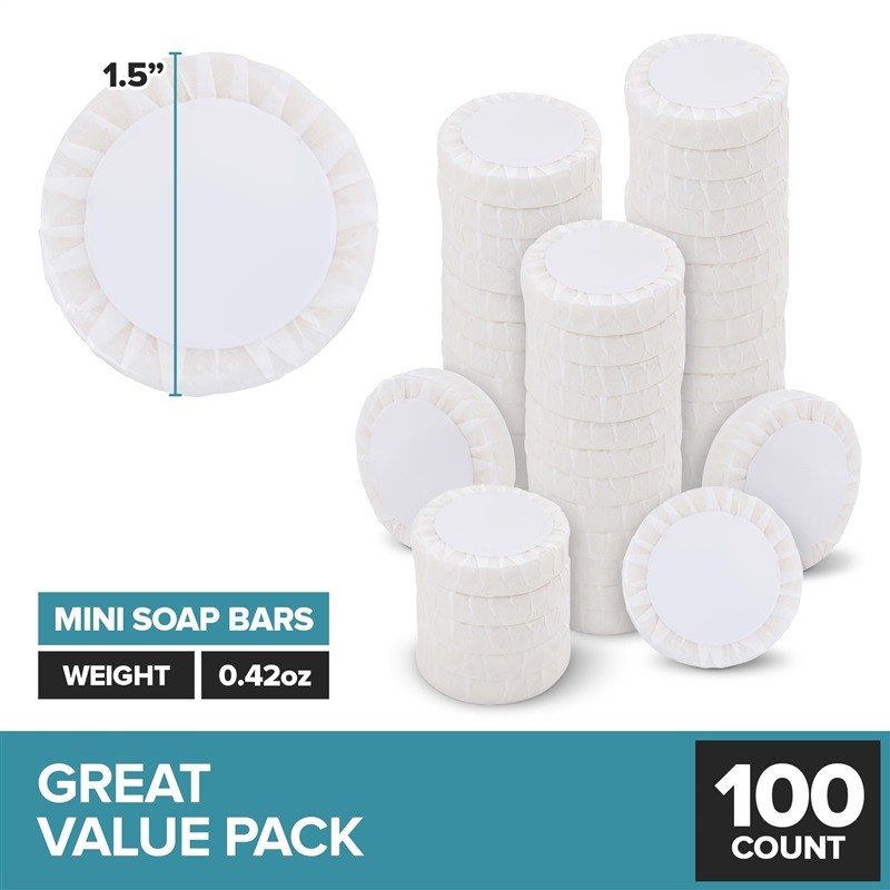 Stock Your Home Bulk Hotel Soap Bars 100 Ct Fresh Scent Travel Size Hand Soap