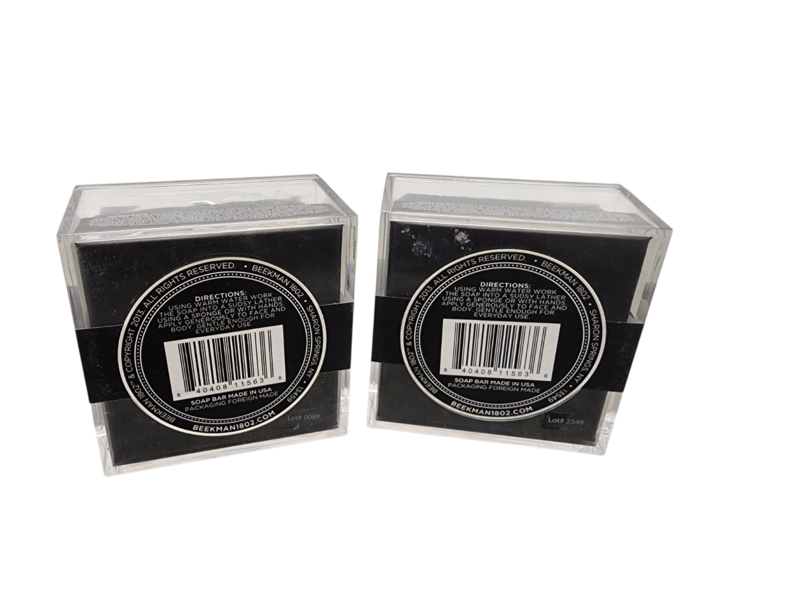 2 PC Beekman 1802 Lump of Kohl Charcoal Goat Milk Soap Bar Frankincense & Myrrh
