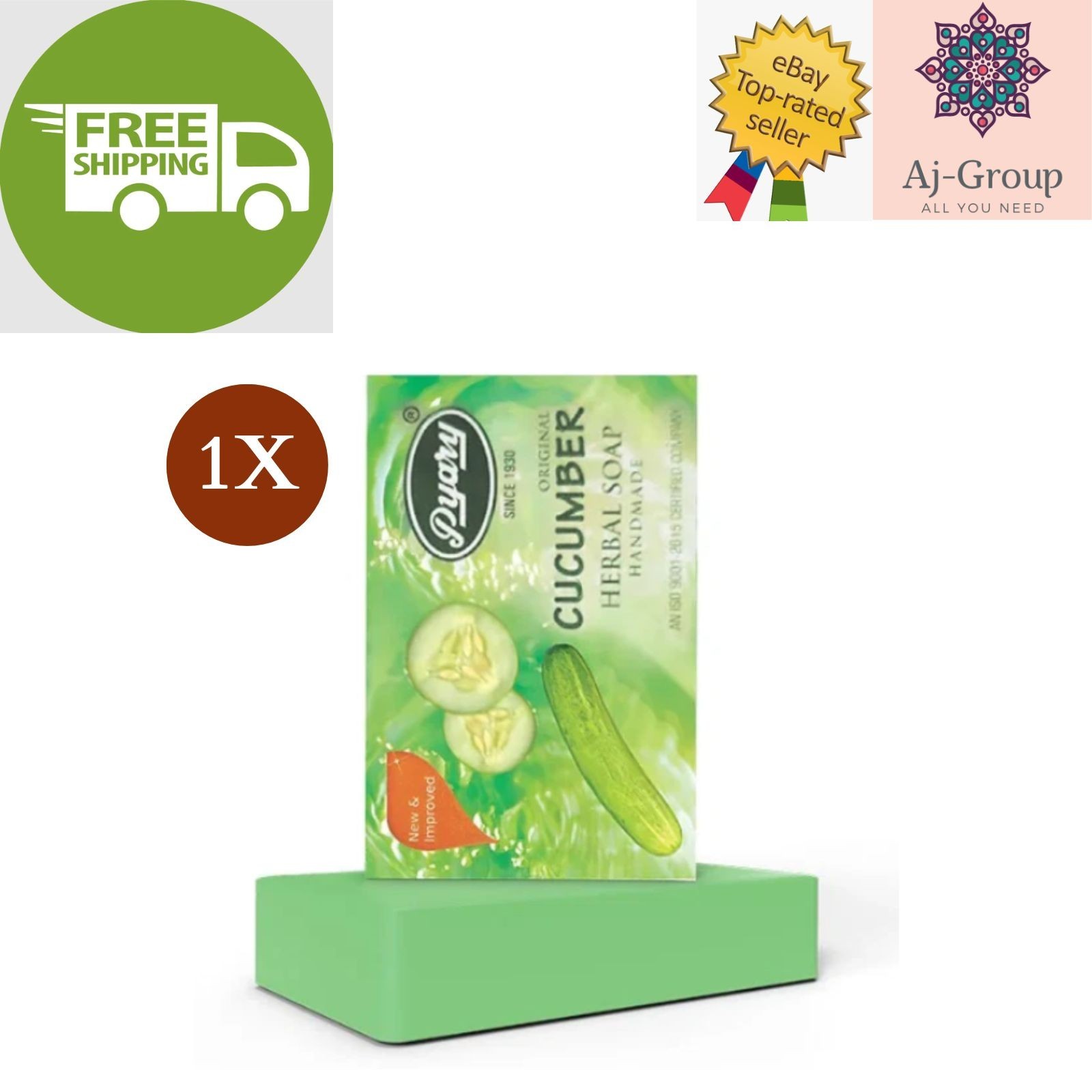 1 X Indian Pyary Cucumber Herbal Soap – 75g Hand Made ⭐FREE SHIPPING⭐