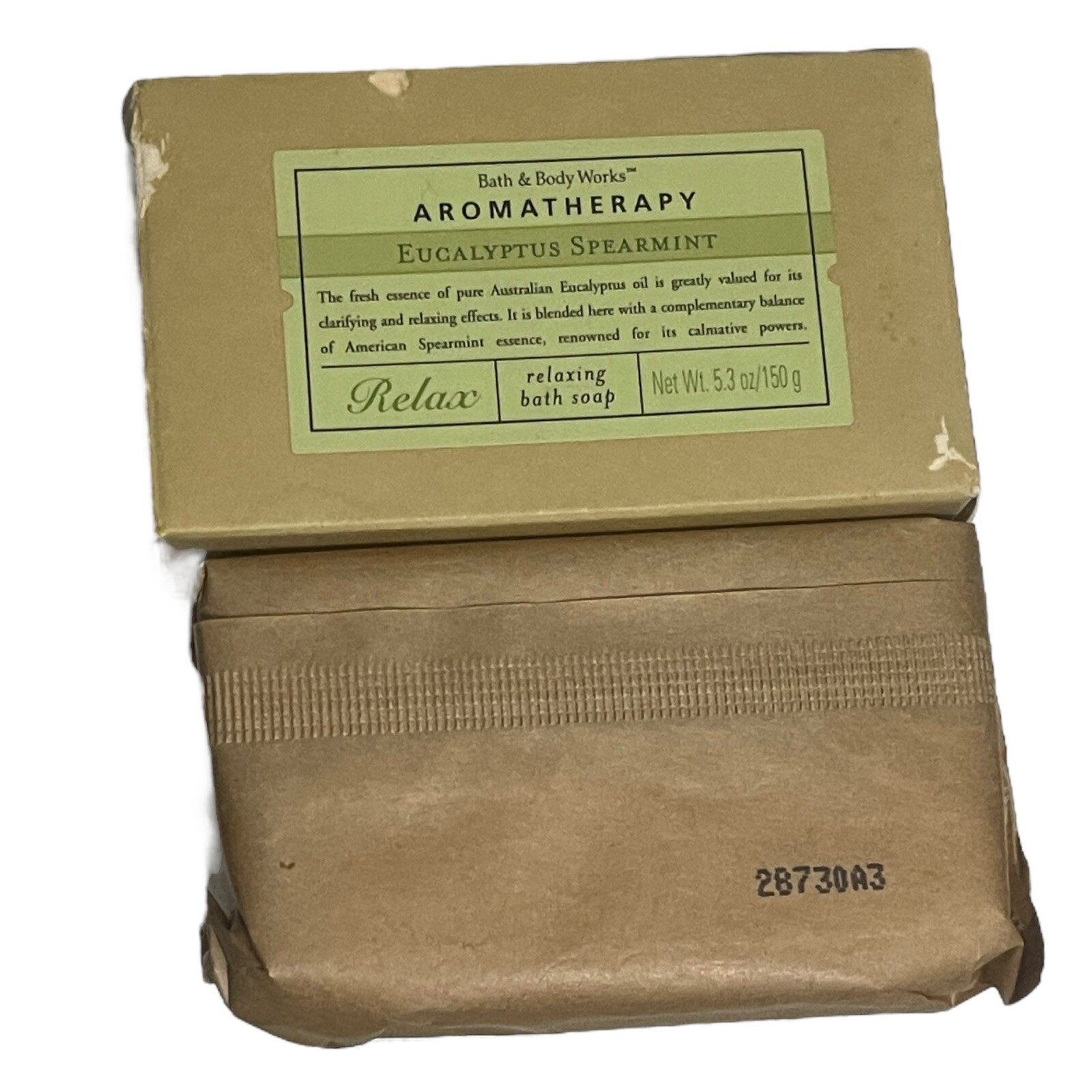 Bath Body Works Aromatherapy Eucalyptus Spearmint Relaxing Bath Soap 5.3 oz New