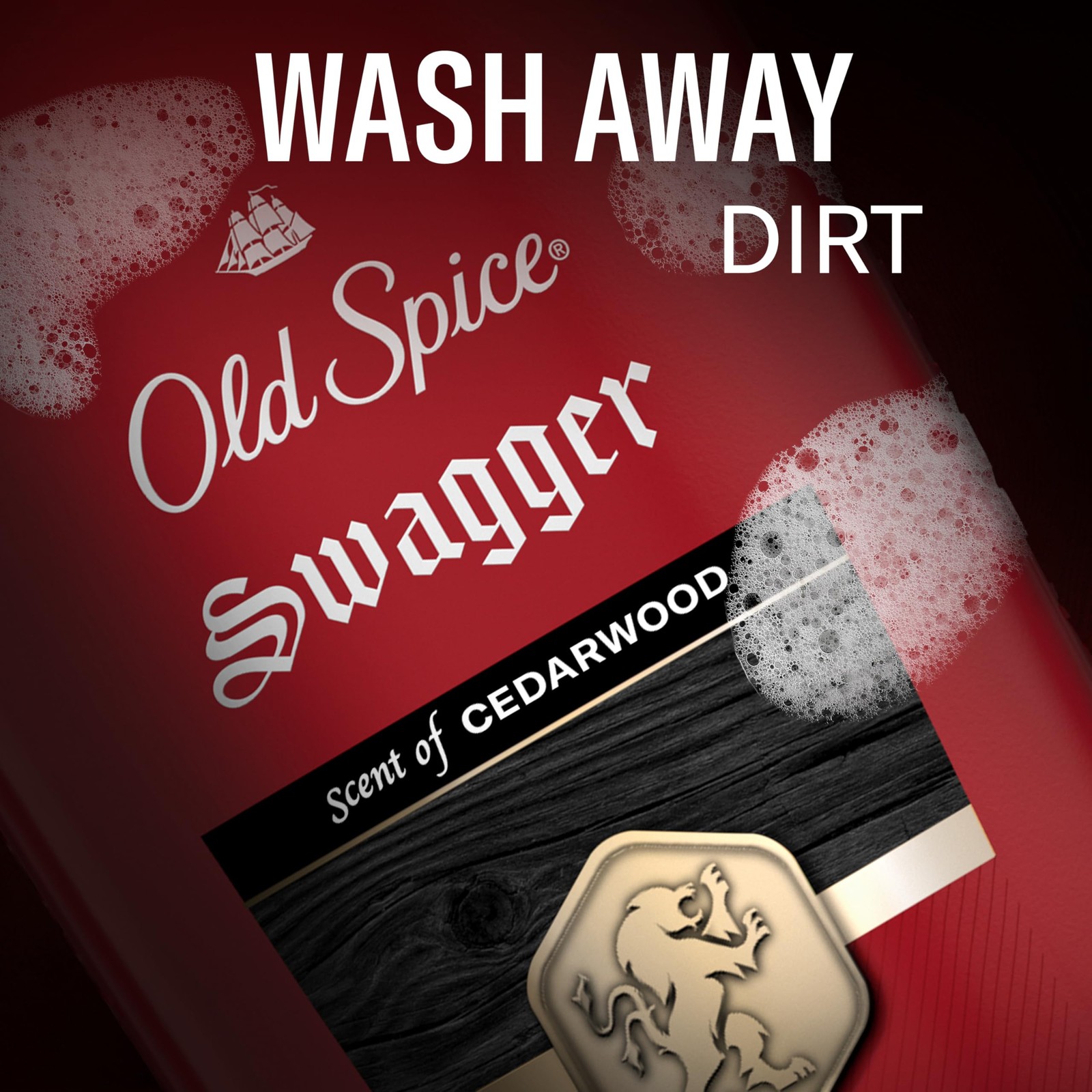 Old Spice Body Wash for Men, 24/7 Shower Fresh 33.4 Fl Oz (Pack of 4), red