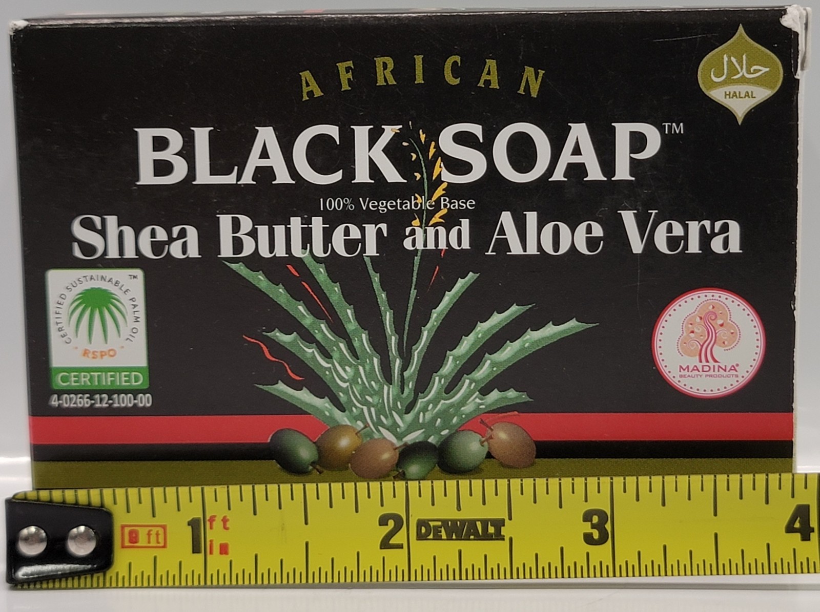 African Black Soap Shea Butter Aloe Vera 3.5 oz Bar 100% Vegetable Base Soap