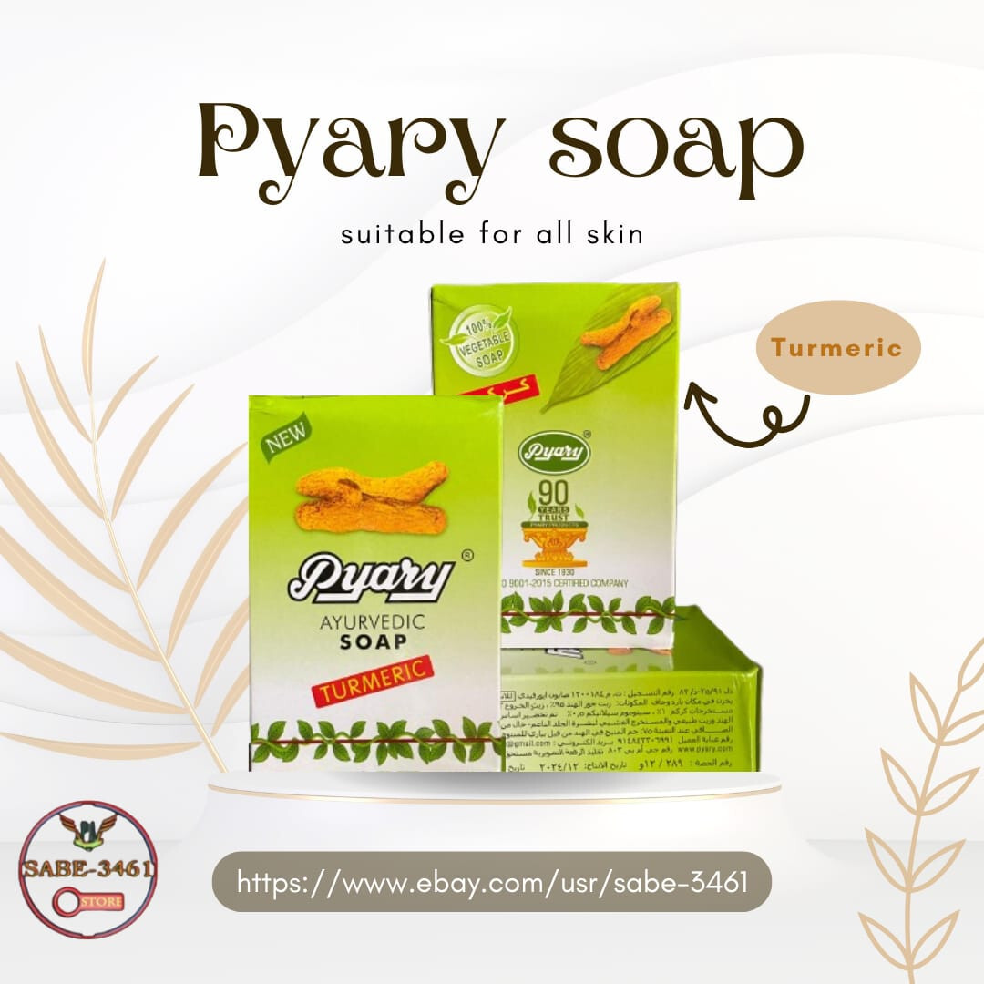 5 PACK Arab Pyary Soap Bathing Beauty Soap Original Turmeric Soap Pyary India