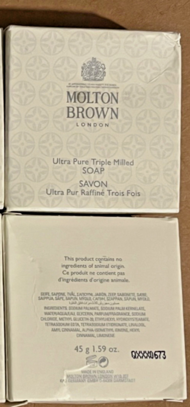 Lot of 3 Molton Brown Ultra Pure Triple Milled Soap Travel 1.59oz/45g Each New
