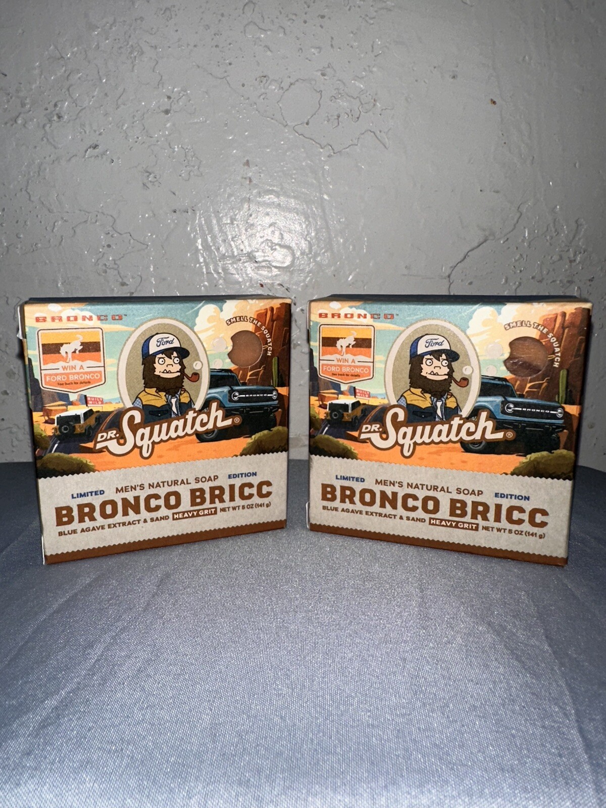 Dr. Squatch – Bronco Bricc- Men’s Natural Soap – 5 Oz Heavy Grit – Pack Of 2