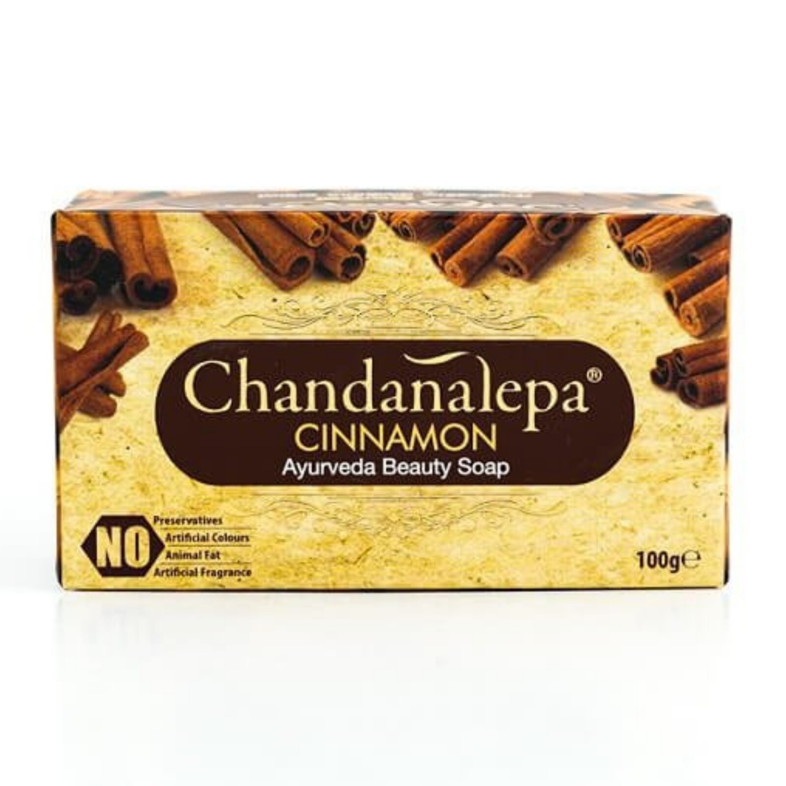 Natural Cinnamon Ayurveda Herbal Soap Ceylon Chandanalepa Beauty Body Health
