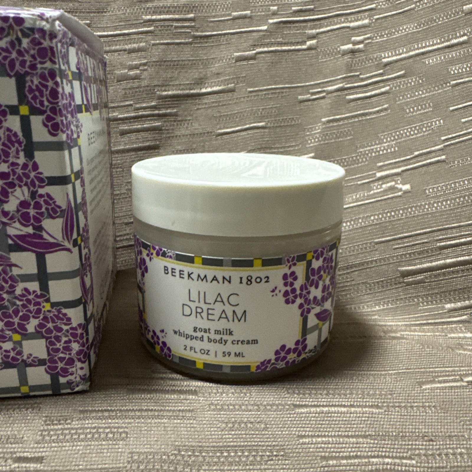 LOT/SET 2 Beekman 1802 Goat Milk LILAC DREAM Whipped Body Cream 8 oz & 2 oz #9