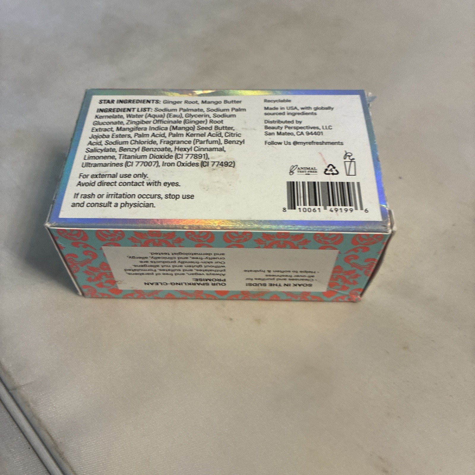 Refreshments Brilliant Body Bar Ginger Splash 142g