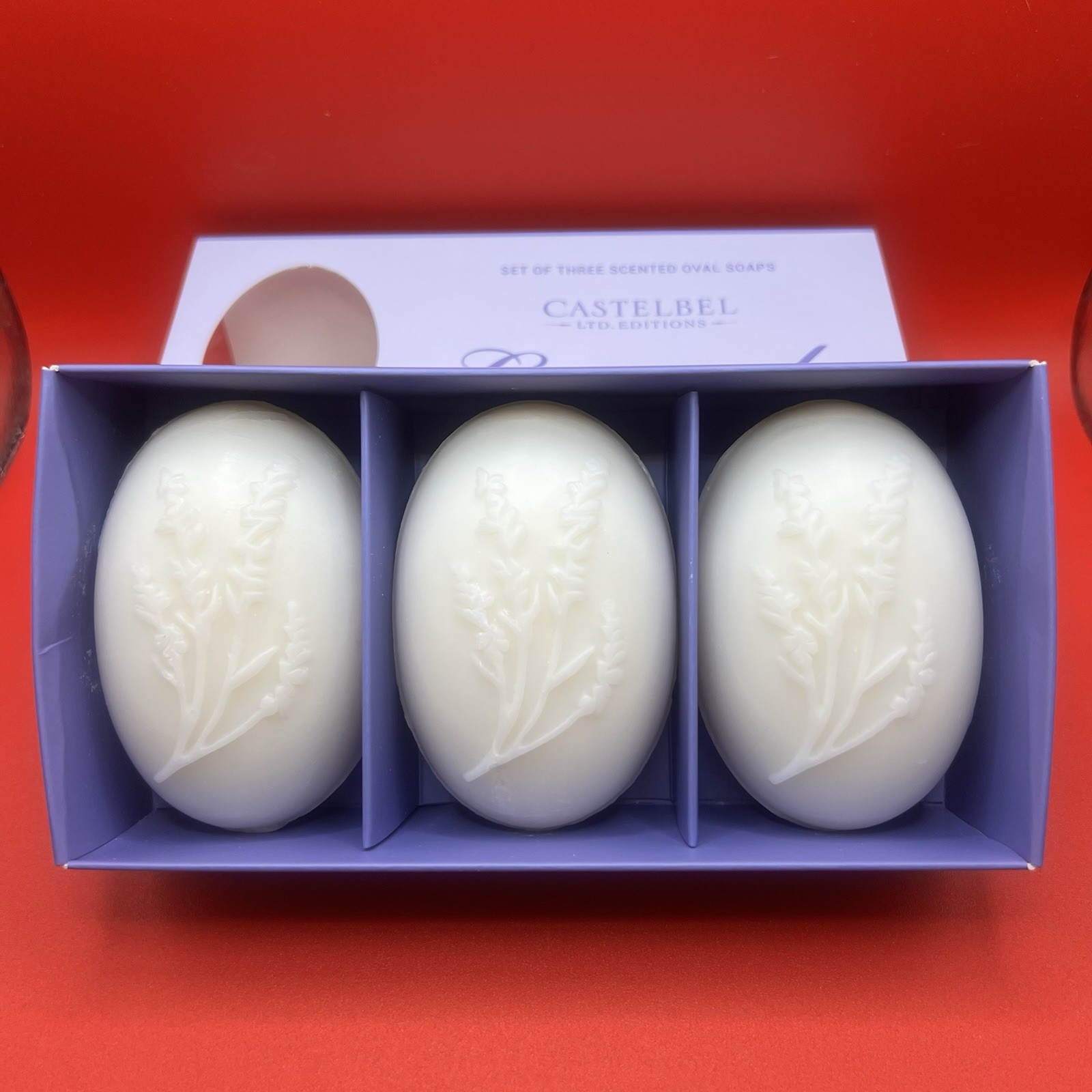 Castebel Set Of Three Scented Oval Soaps Lavander