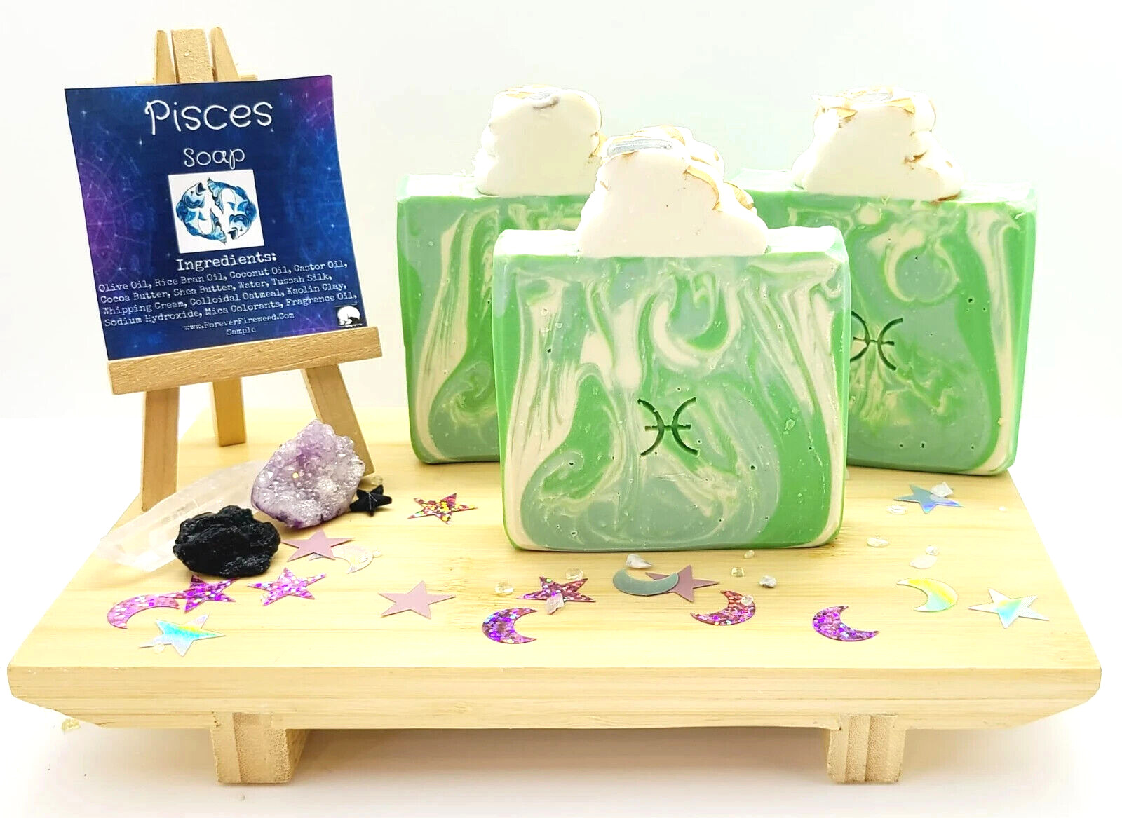 Pisces March Aqua Marine Birthstone Bar Soap