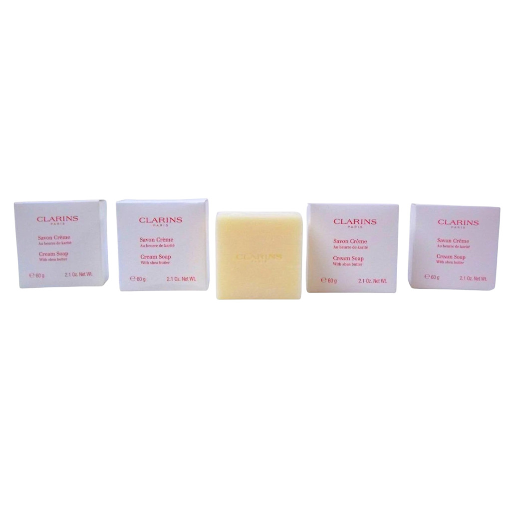 (Lot of 12) Clarins Eau Dynamisante Cream Soap Bar Shea Butter Travel Size 2.1oz