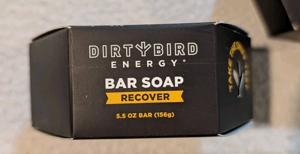 2 Pack Dirty Bird All Natural Eucalyptus Arnica Oil Caffeinated Soap 5.5 oz Bars