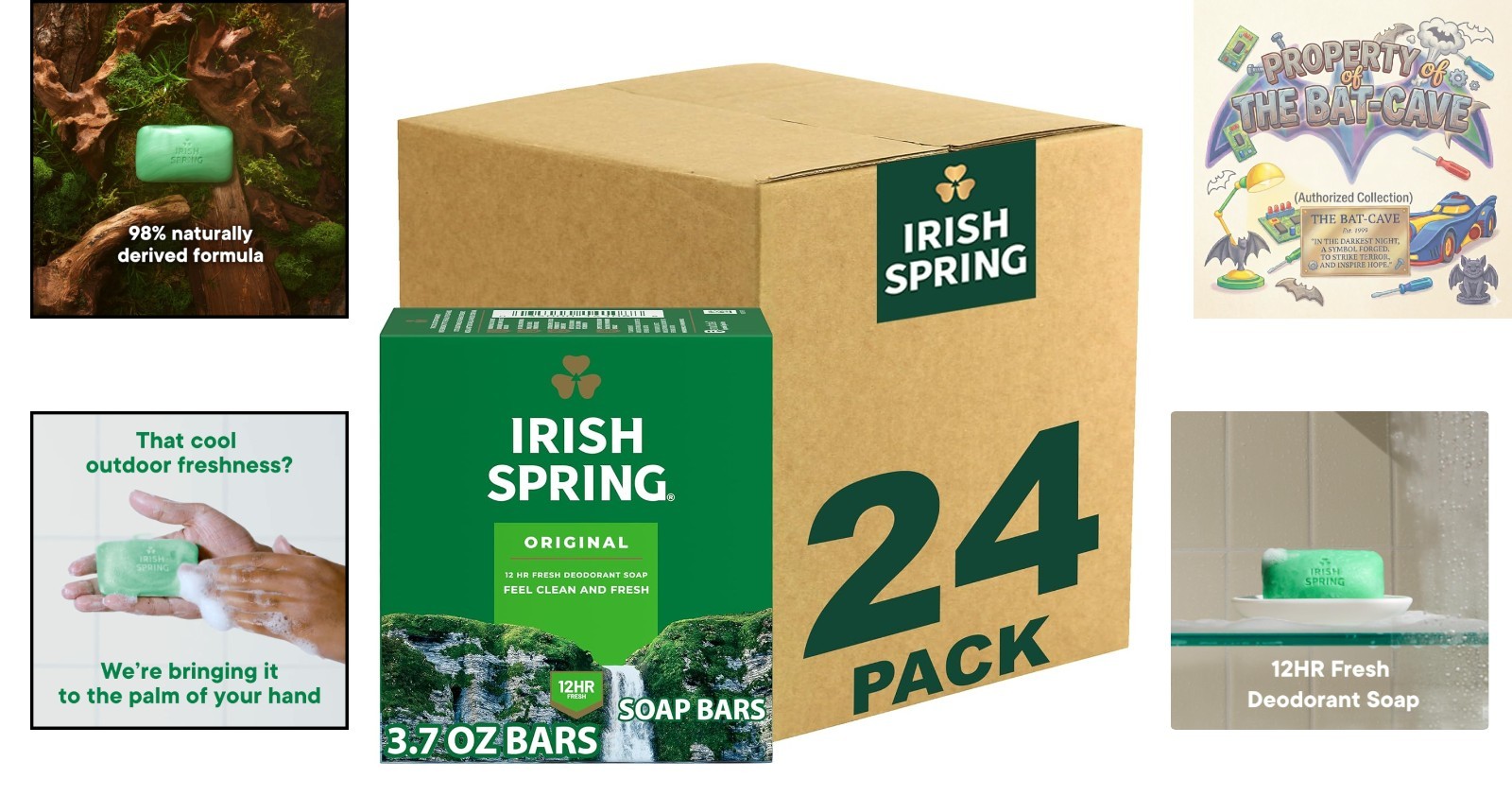 Environmentally Friendly Men’s Bar Soap – 12-Hour Protection, 3.7 oz (24 Count)