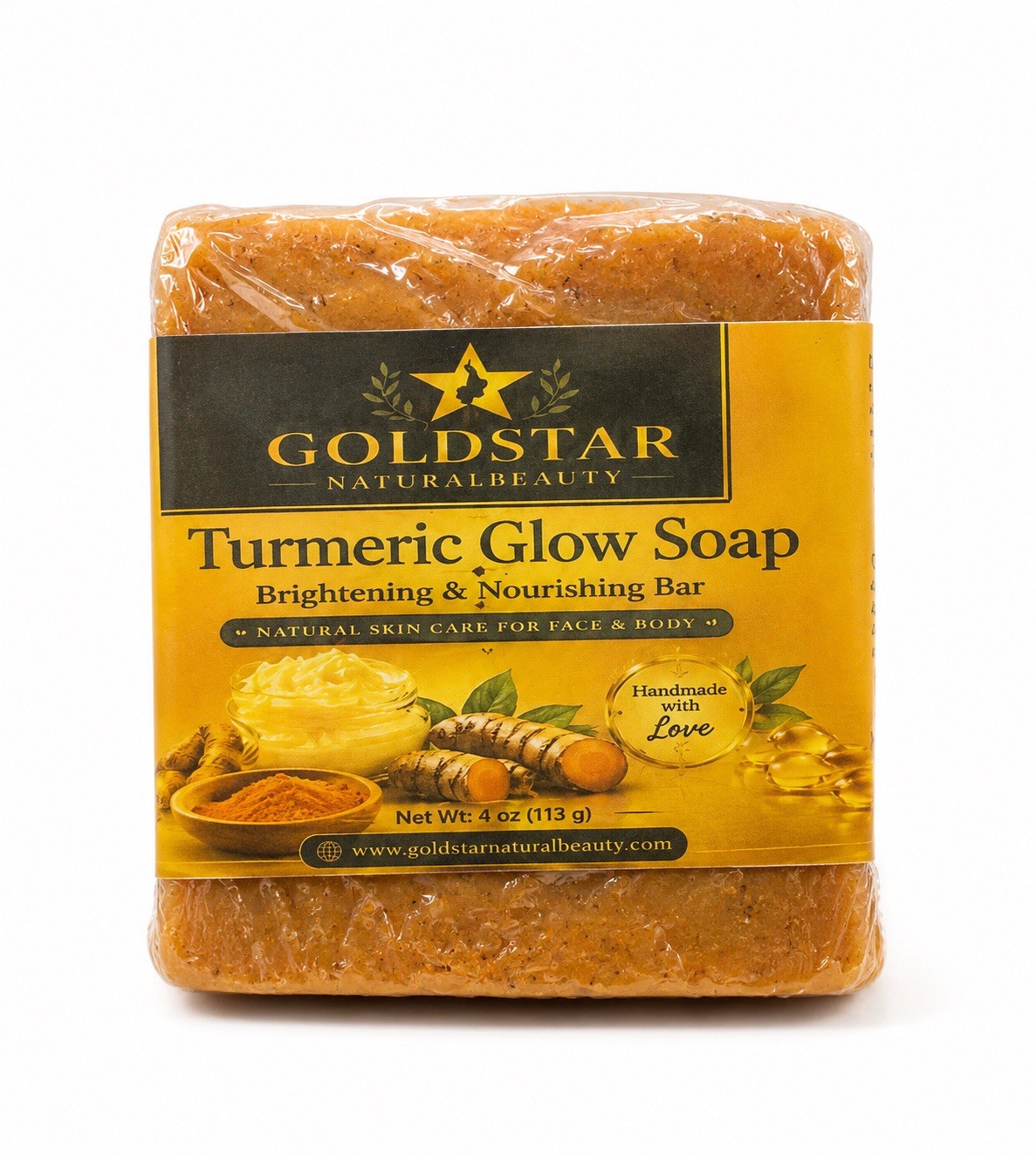 Fresh Tumeric roots homemade bar soap ( With Honey) 4,5 Oz