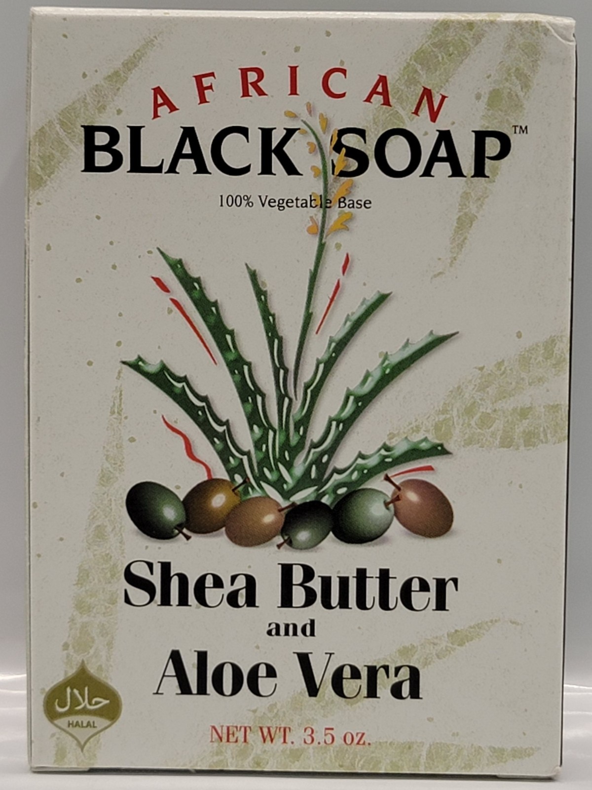 African Black Soap Shea Butter Aloe Vera 3.5 oz Bar 100% Vegetable Base Soap