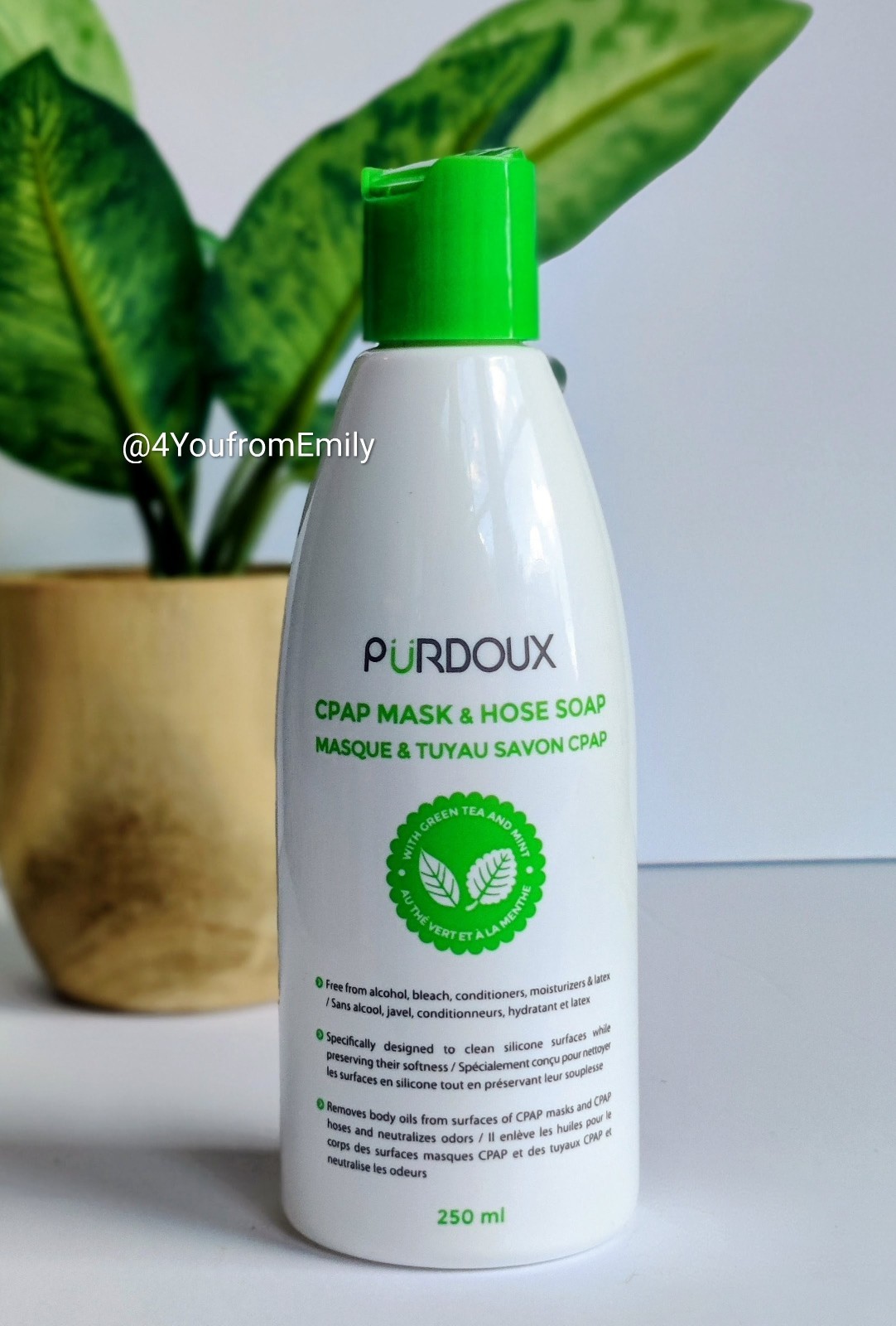 Purdoux CPAP Mask & Hose Soap with Green Tea & Mint – 250mL – SEALED NEW
