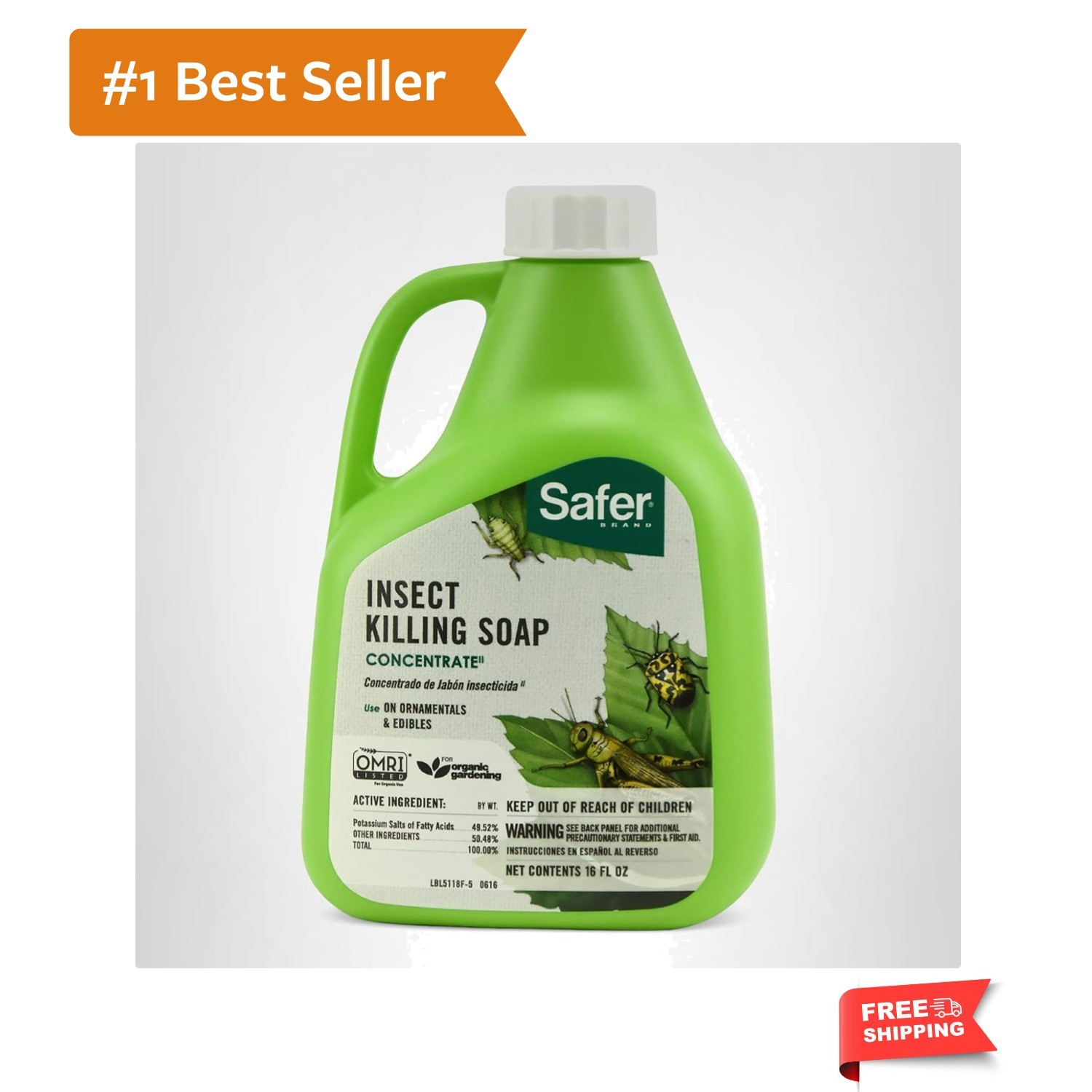 5118-6 Insect Killing Soap Concentrate – Insecticidal Soap for Plants – Kills…