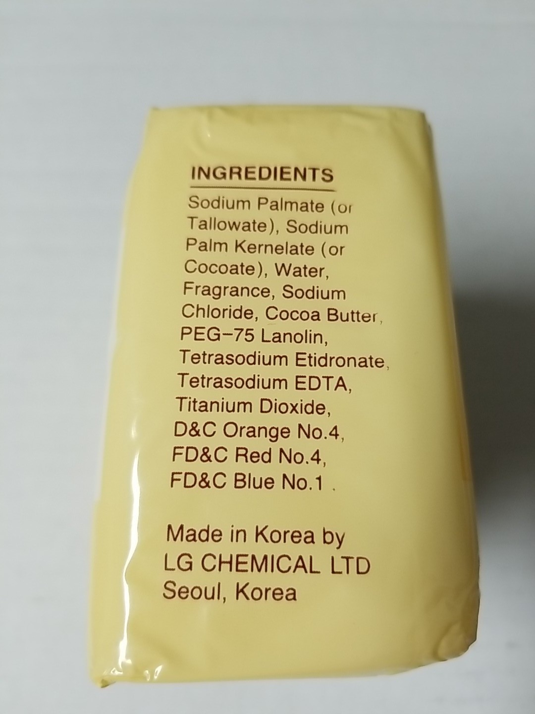 LG Chemical Tropicana Cocoa Butter Soap 3 Bar Pack 3.5 Oz 10.5 Total Oz.