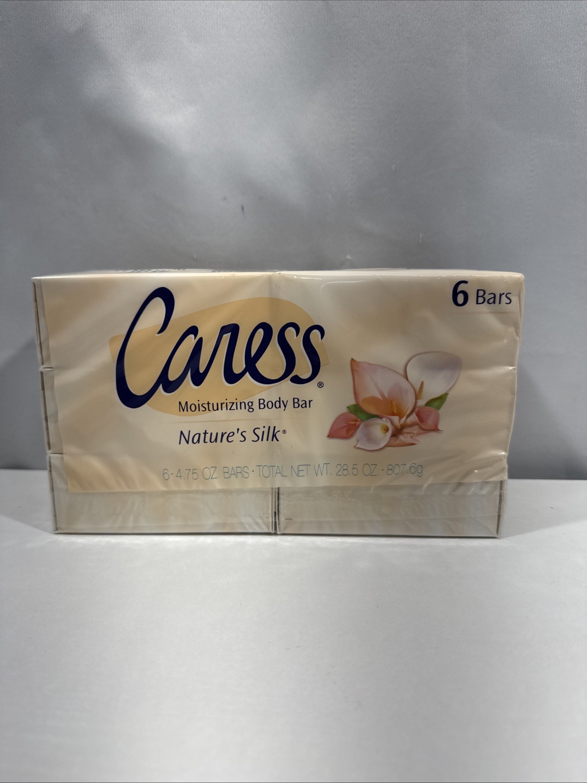 Vtg Caress Moisturizing Body Bar Nature’s Silk Soap Unilever 2001 4.75oz 6 Bars