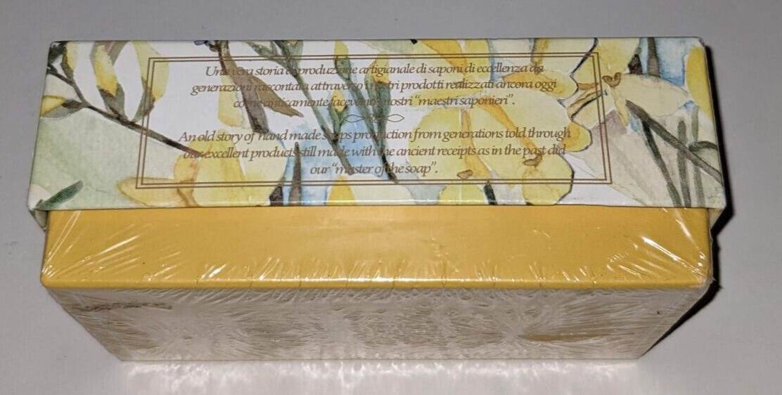 Lavender & Fiori Gialli Soap Bar Saponerie Mario Fissi Made Italy 10.5 oz NEW