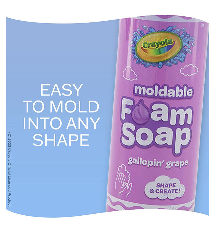 Crayola Shape/Create Gallopin’ Grape Moldable Foam Soap:14oz-Brand New-SHIP24H