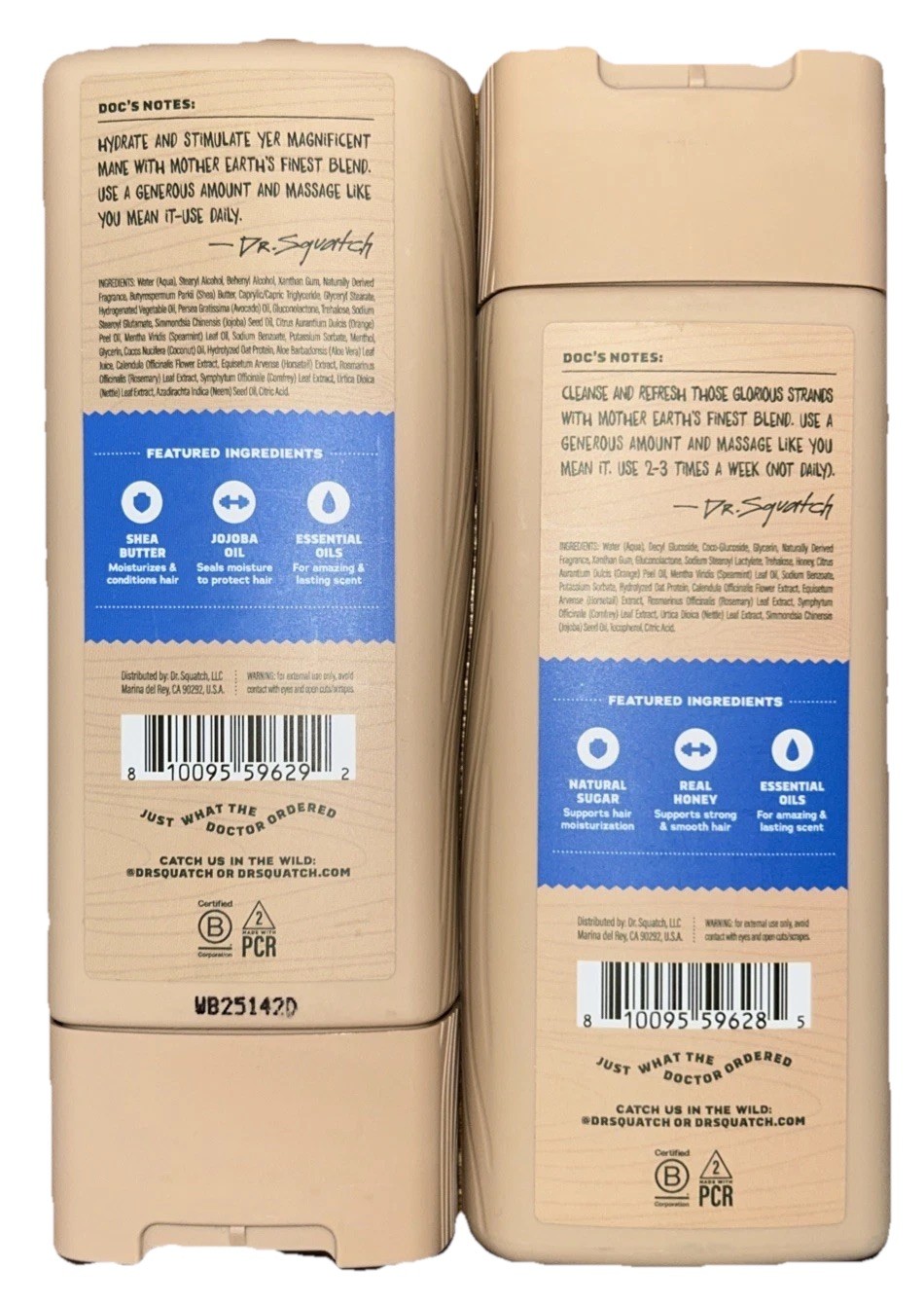 New! Dr. Squatch Fresh Falls Shampoo & Conditioner 11oz Each Paraben Free