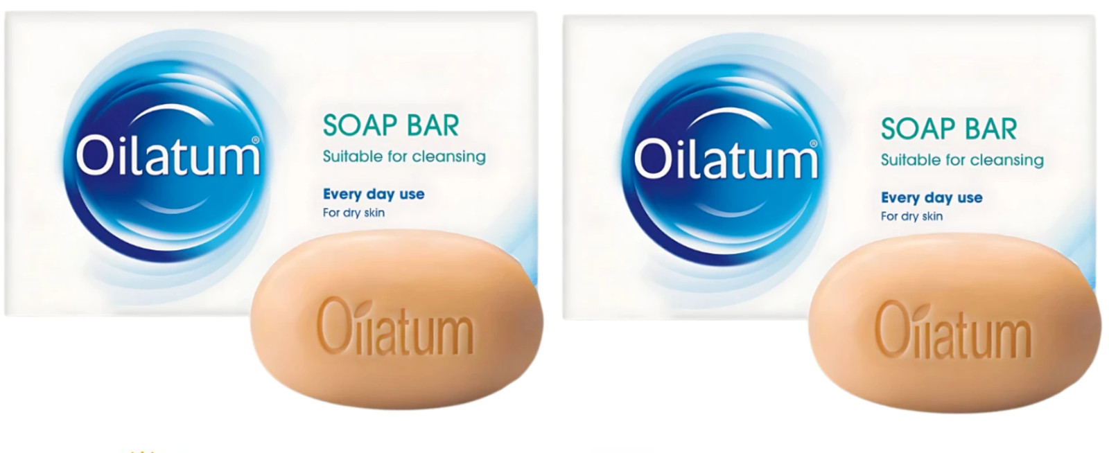 2 X Oilatum Soap Bar 100g For Dry Skin Gently Cleanses Moisturizes FREE SHIPPING