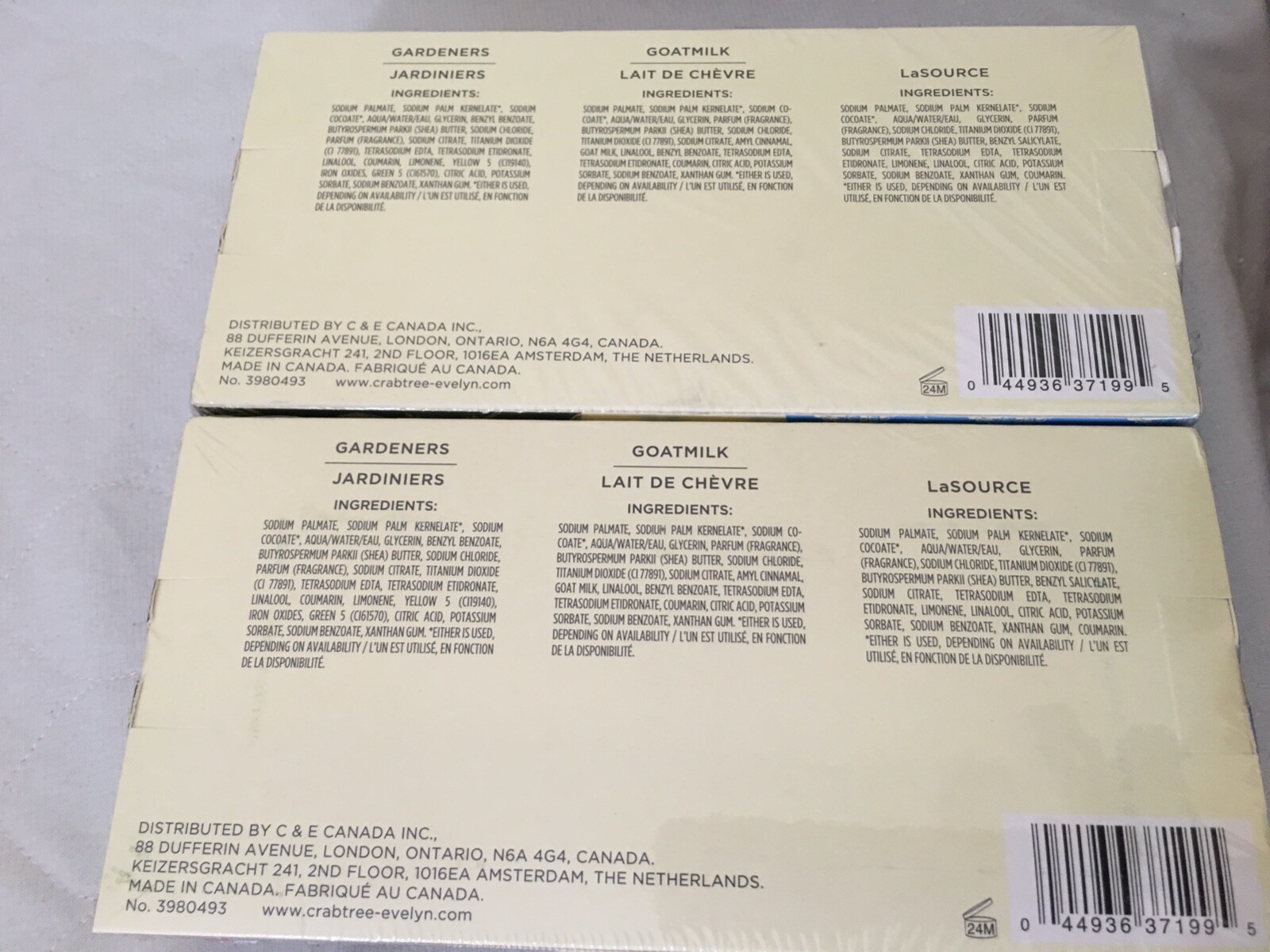 Crabtree & Evelyn Essentials Soap Trio-LaSource Goatmilk Gardener Box 6.5Oz Each