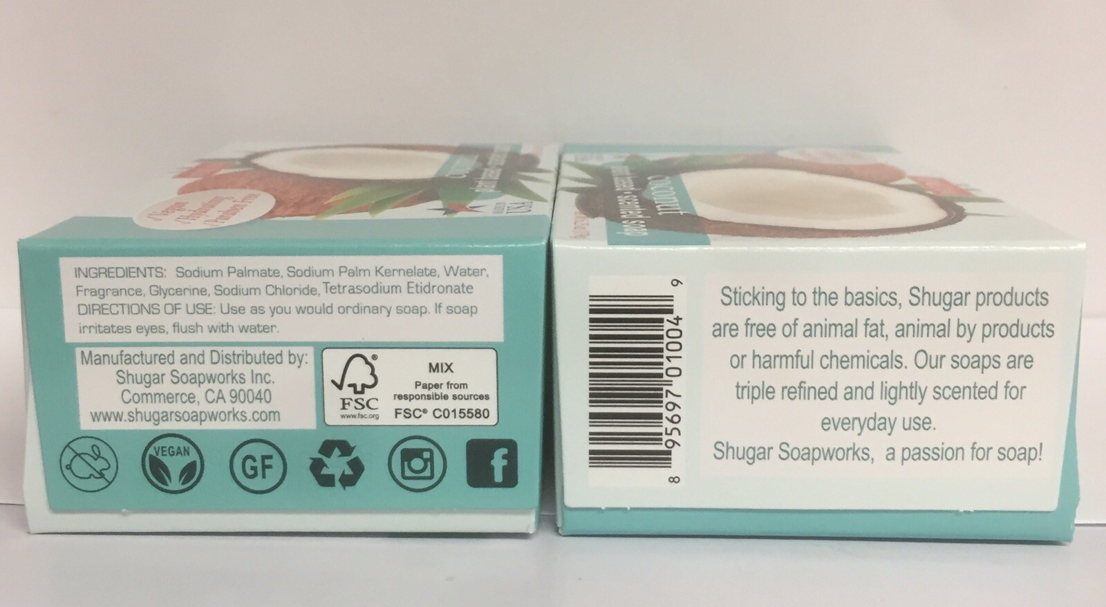 4 boxes Venezia Coconut Plant Based Sented Soap 6.25 oz Each