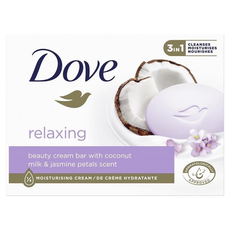 32 DOVE Relaxing Beauty Cream Bars with Coconut Milk & Jasmine Petals Scent