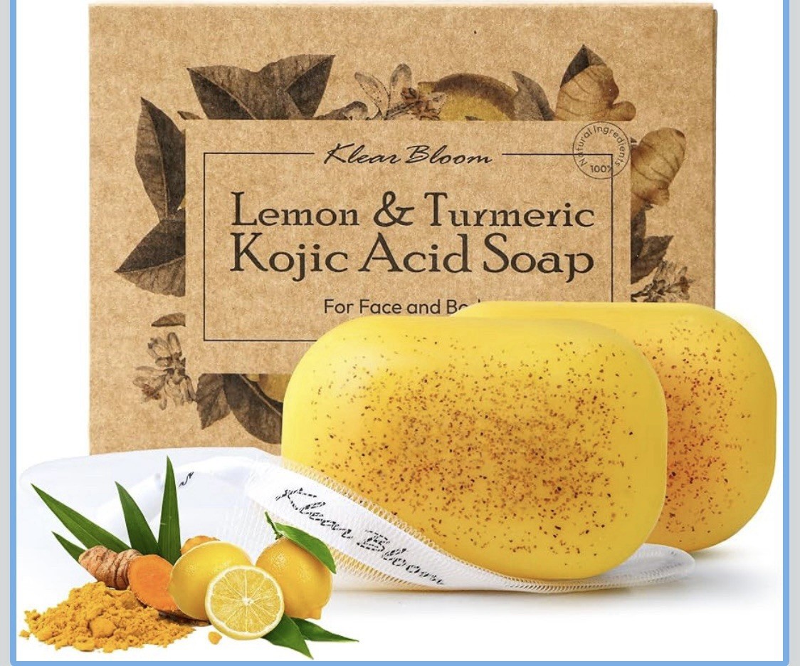 4 Bars Klear Bloom Kojic Acid Soap Turmeric Soap Bar for Dark Spots SEALED
