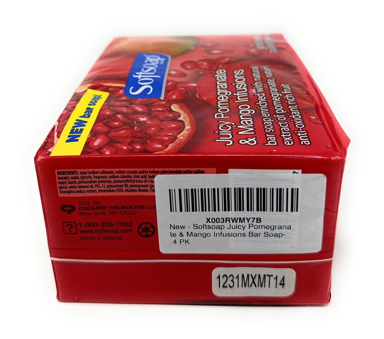 Softsoap Juicy Pomegranate & Mango Infusions Bar Soap- 4 PacK