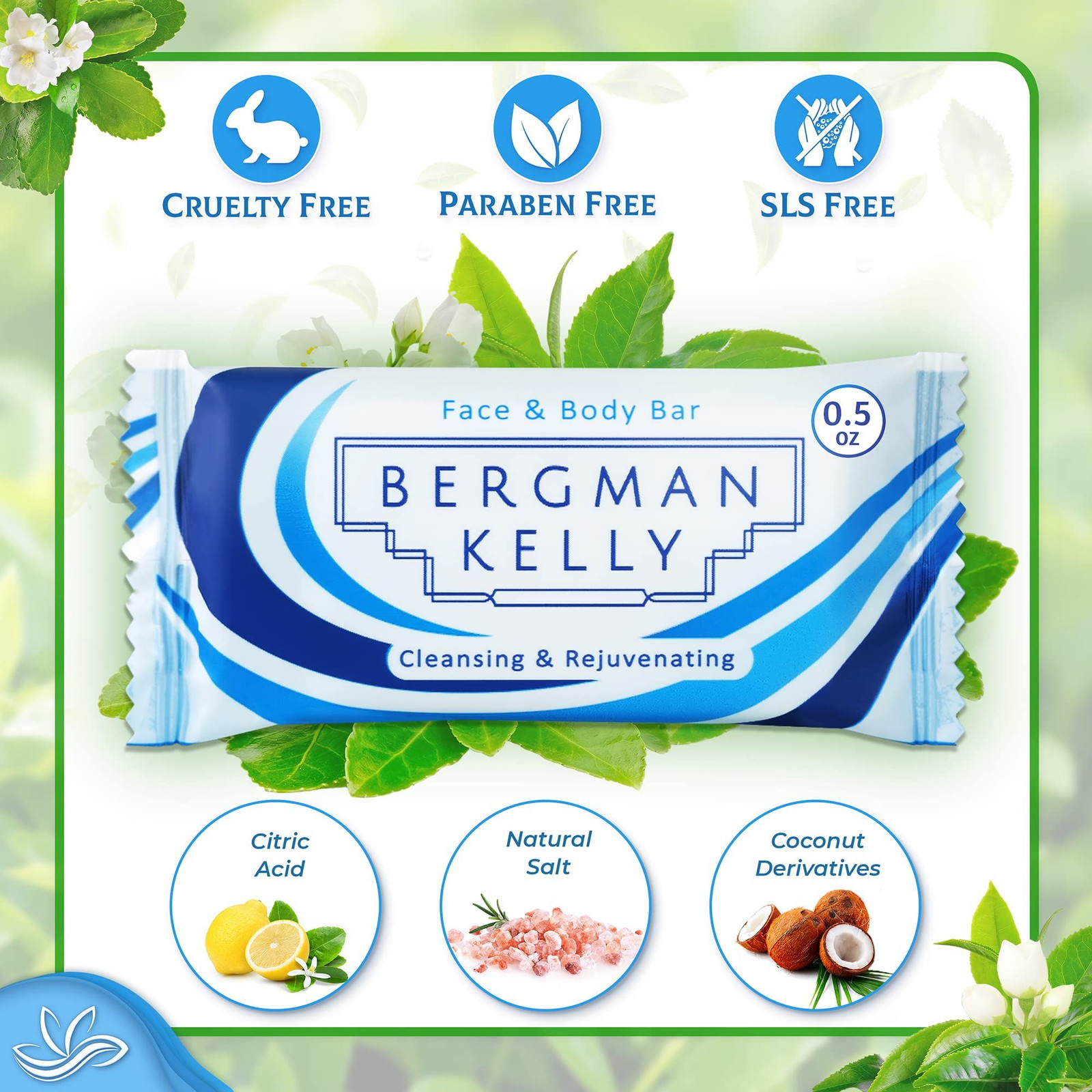 BERGMAN KELLY – Hotel Soap Bars – White 0.5 Ounce (Pack of 100), 100 Pack