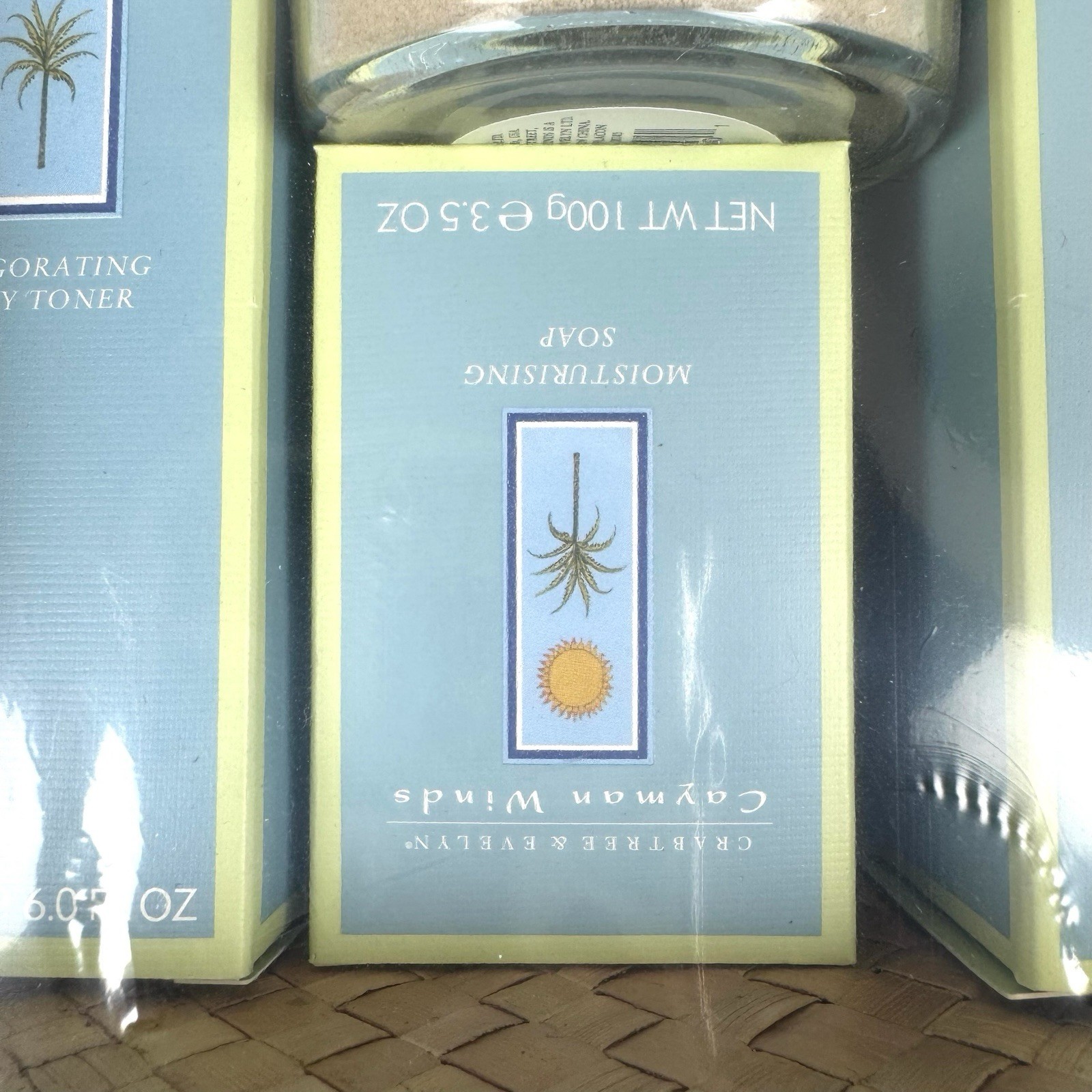 Crabtree & Evelyn Cayman Winds Gift Set Body Toner Soap Bath Sands Towel