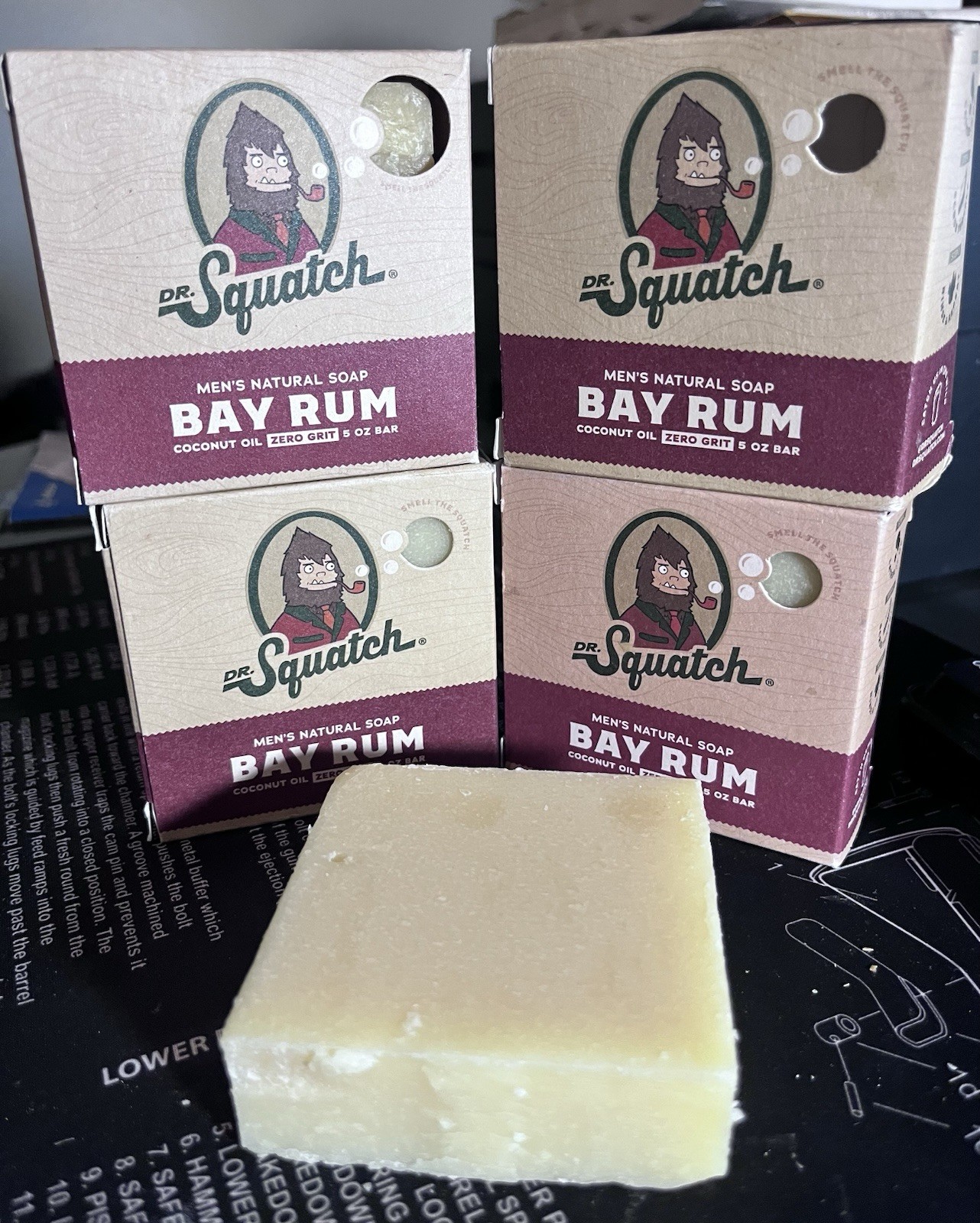 4-Bay Rum Soap by Dr. Squatch – Men’s Naturally Fresh Scented Natural Bar Soap