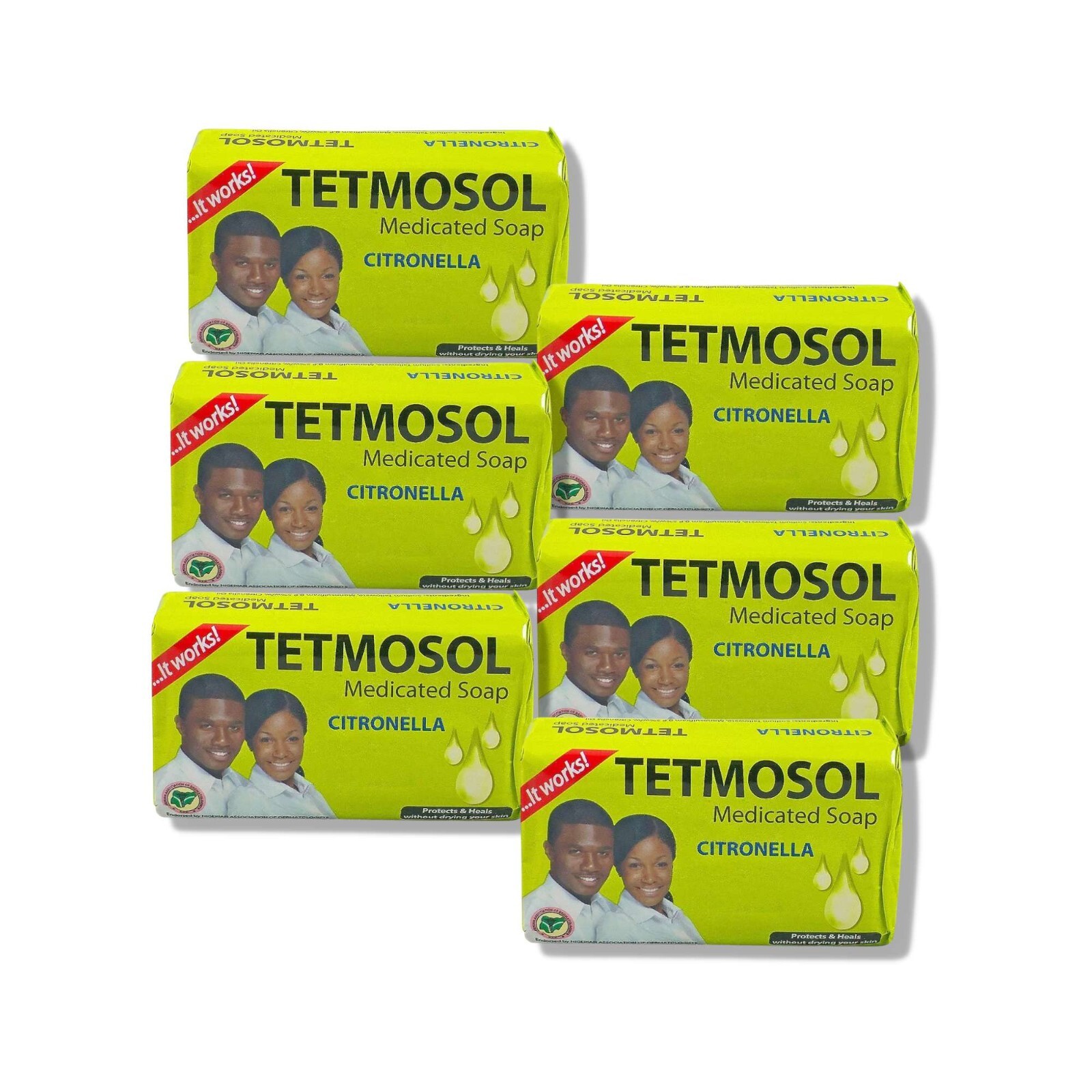 6 X Tetmosol Medicated Soap Citronella LOT OF 6 SOAPS 120g Per Soap 🧼