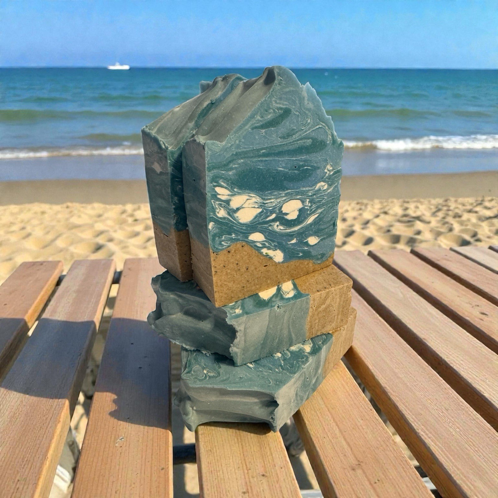Beach Handmade Bar Soap – Lick Me All Over Scent With Poppy Seeds Exfoliation