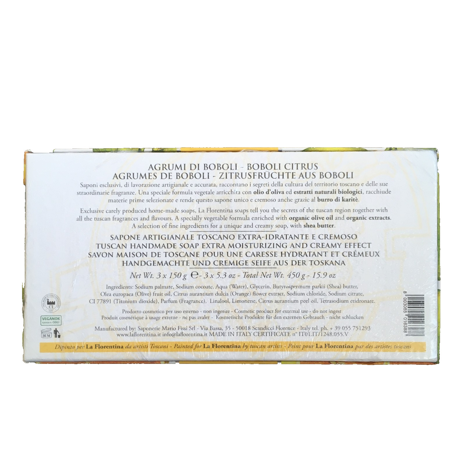La Florentina Agrumi di Boboli Soap CITRUS HAND SOAP SET ITALY 3 – 5.3 oz bars