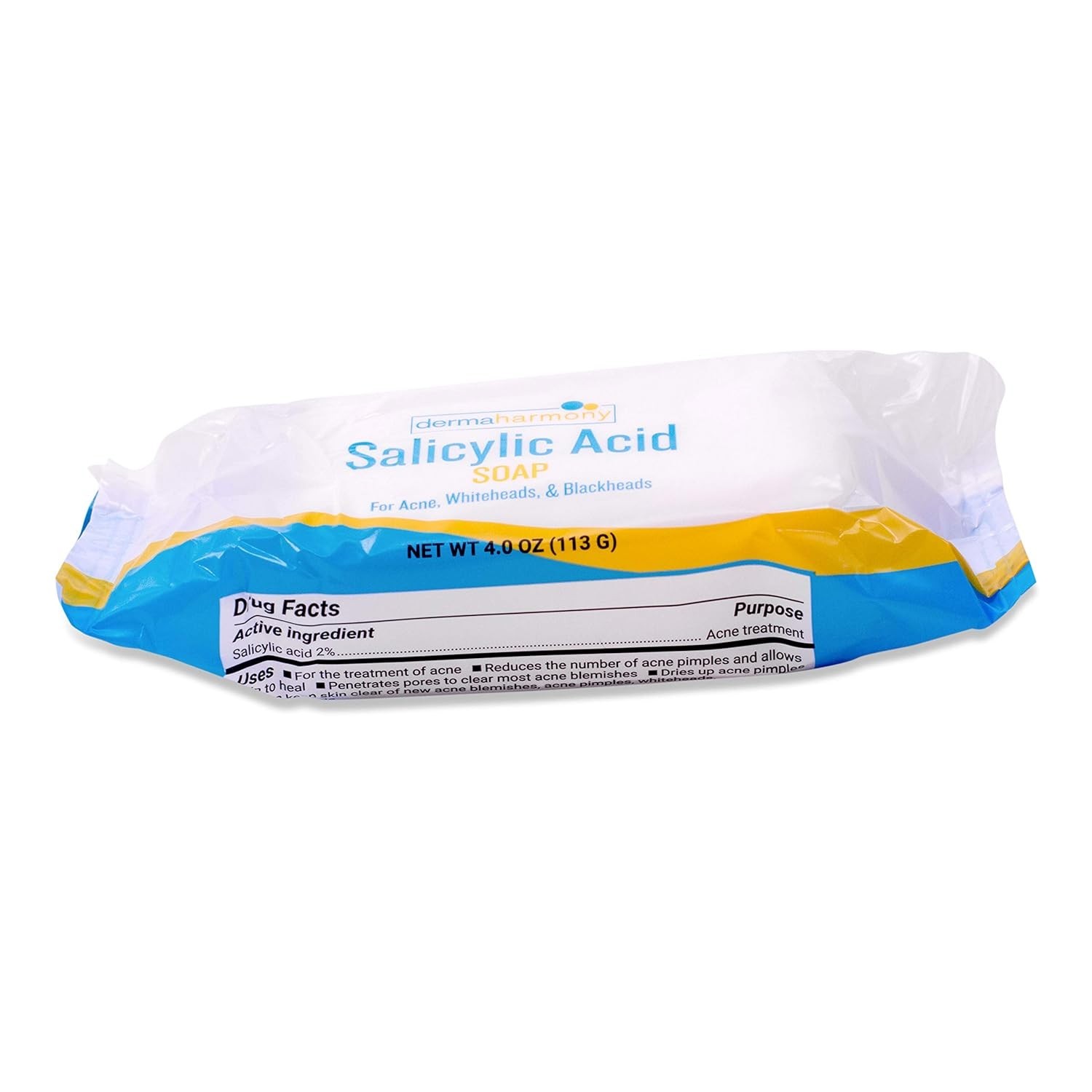 2% Salicylic Acid Soap for Acne by Dermaharmony Two 4 oz Bars