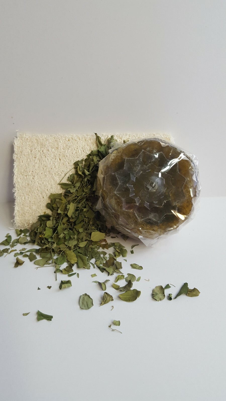 Moringa Leaf Loofah Soap 3 Pc Set – All Natural – Made Fresh on Demand!