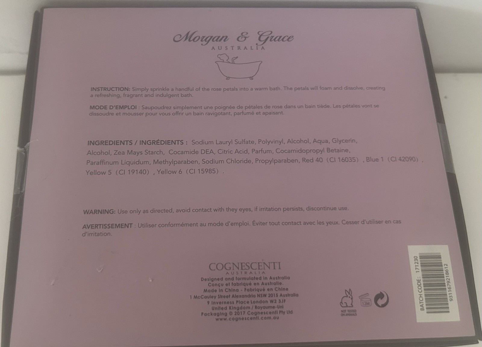 NIB Morgan & Grace Australia 15 Scented Soap Petals Rose Petal Soap # 9082