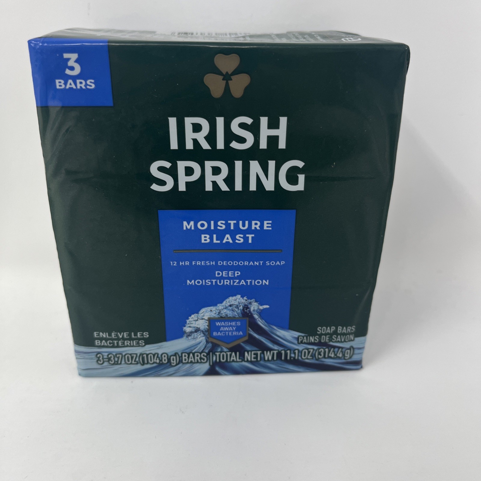 Irish Spring Moisture Blast Bar Soap (3 Bars x 3.7oz. Each)