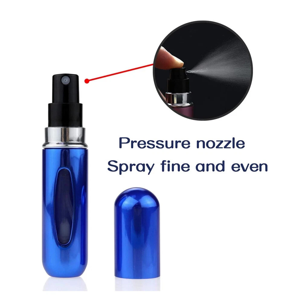 5 Pcs Refillable Travel Portable Perfume Atomizer Bottle Spray Pump Case 5ML